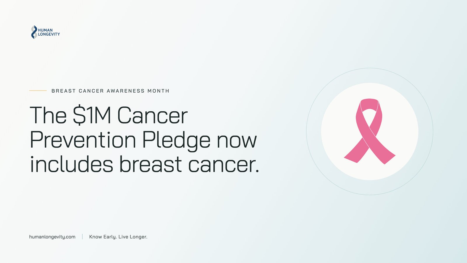 Human Longevity Expands Its $1 Million Cancer Prevention Pledge to Breast Cancer